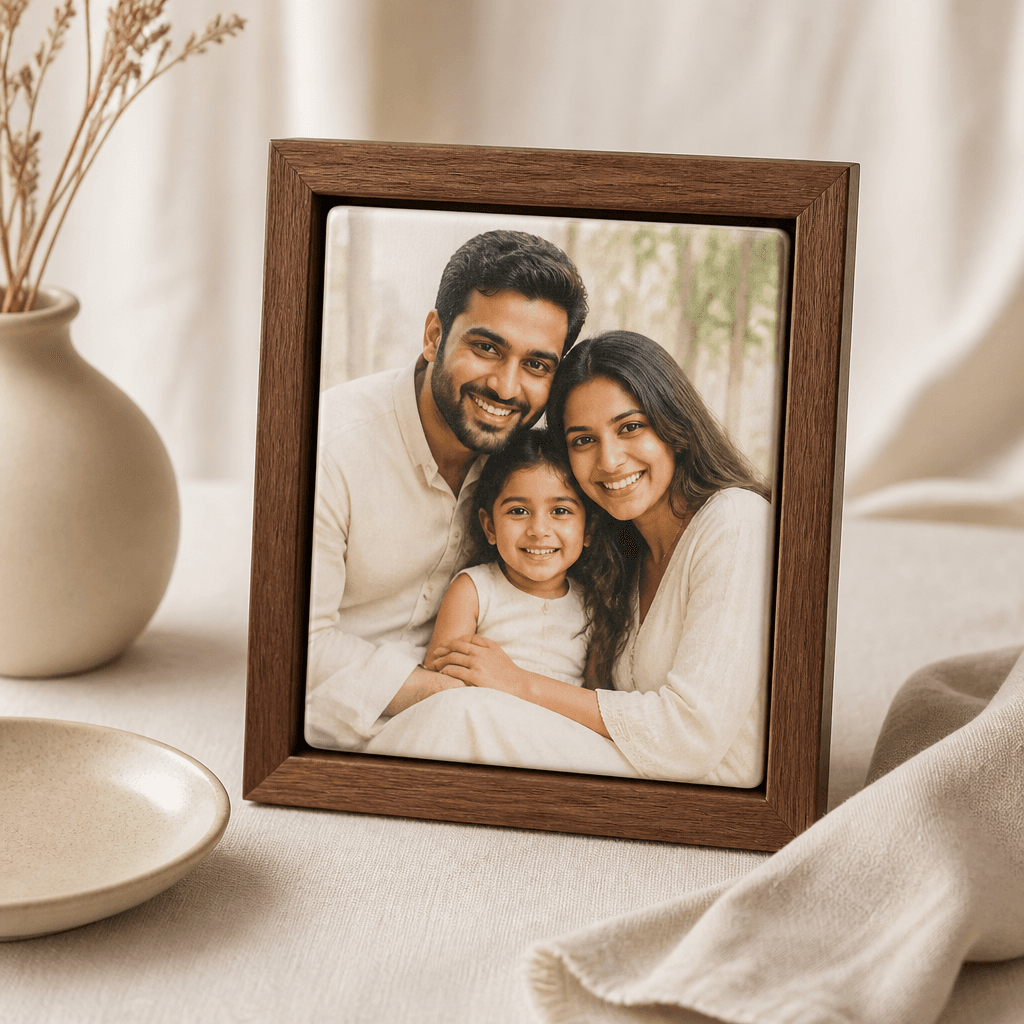 Framed Ceramic Tile Photo